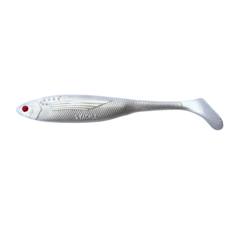 S Tackle Rattle Minnow soft plastics in Ghost White
