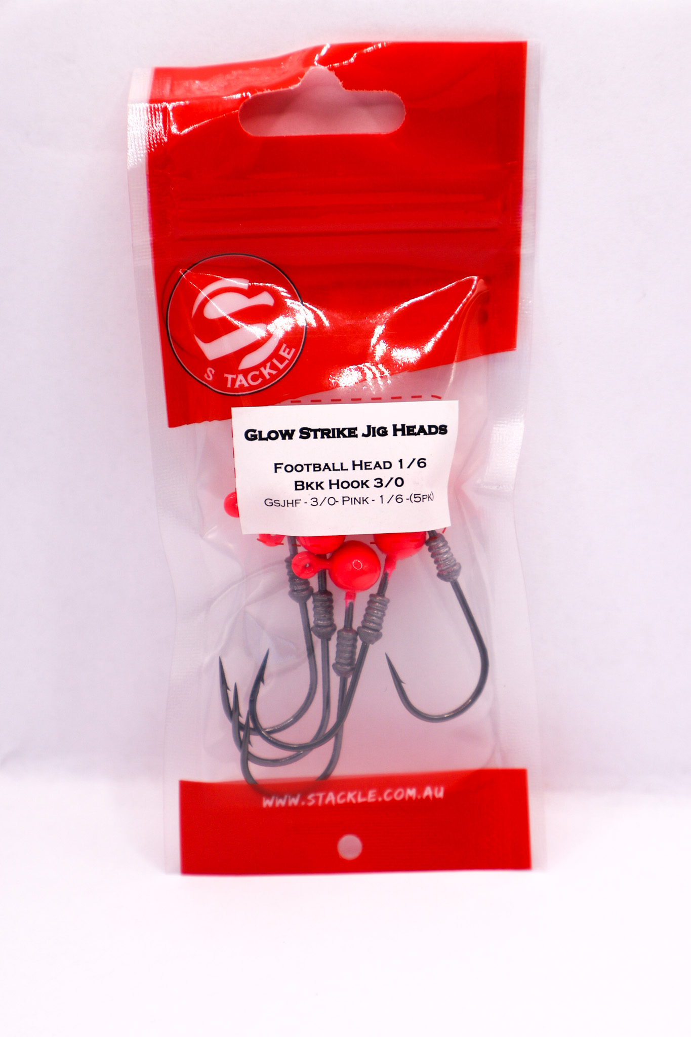 JIG HEAD 1/6 OUNCE FOOTBALL GLOW STRIKE #3/0 HOOK