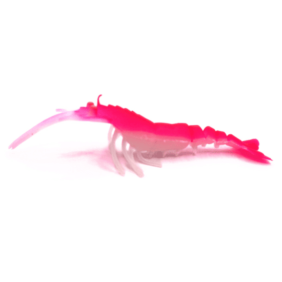 3D TAIL DANCER PRAWN PURE WHITE PINK 3-INCH 12 (6)